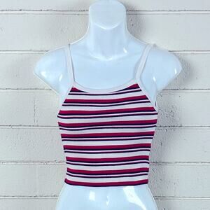 Brandy Melville Red Striped Tank one size